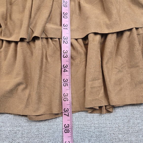 Chelsea & Theodore Faux Suede Tiered Maxi Skirt Women's Lrg Western Cottagecore - Picture 6 of 6